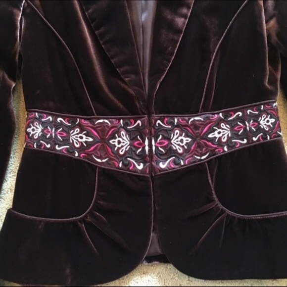 Laundry by shelli Segal floral embroidered with pockets blazer size 0 - Picture 3 of 4